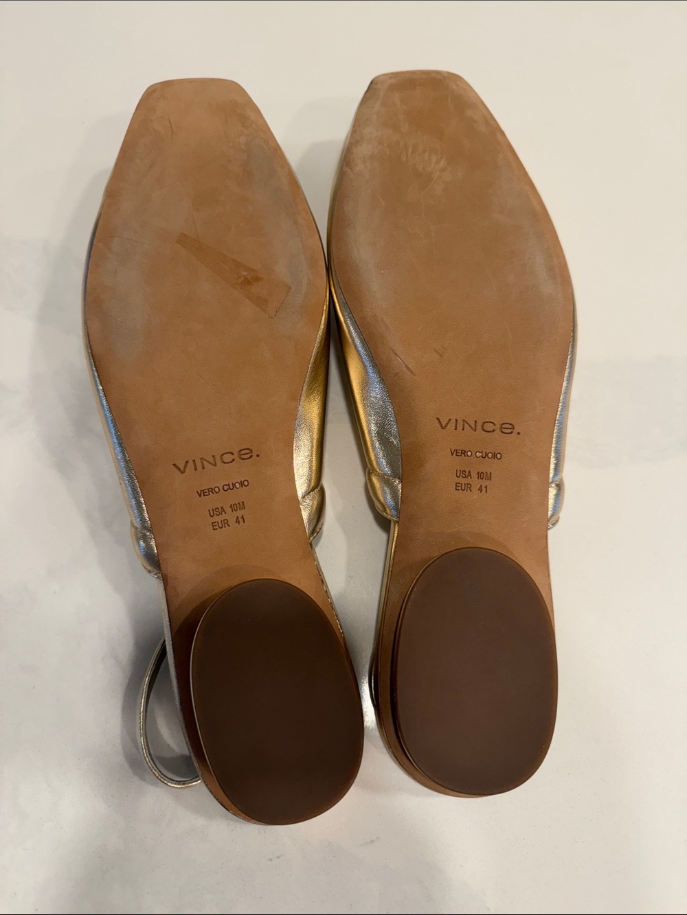 Vince Venice Women's Slingback Flats in Champagne Leather - Picture 7 of 7